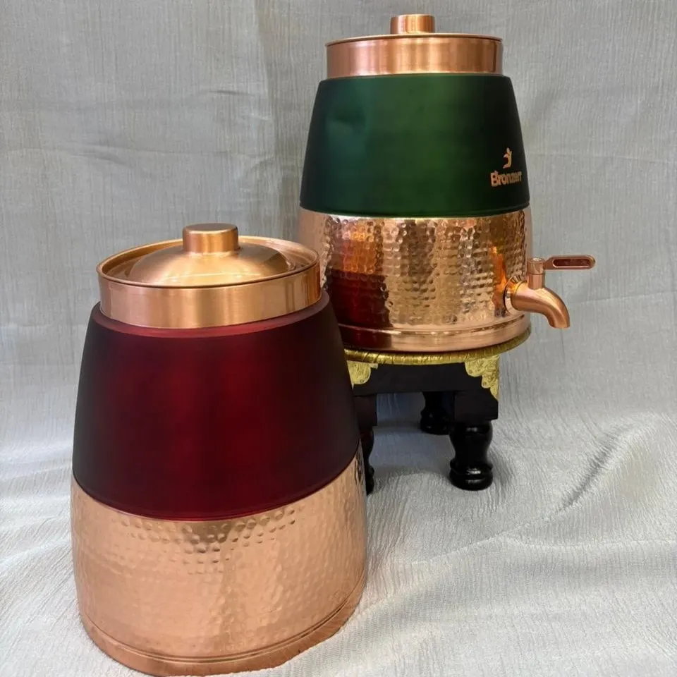 Copper Kohinoor Matka (8 Litre) with Tap – Designer Matt Finish Water Dispenser product image