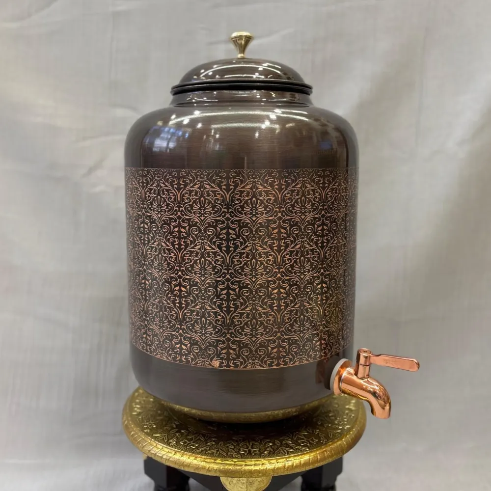 Copper Royal Antique Matka (12 Litre) with Tap – Vintage Finish product image