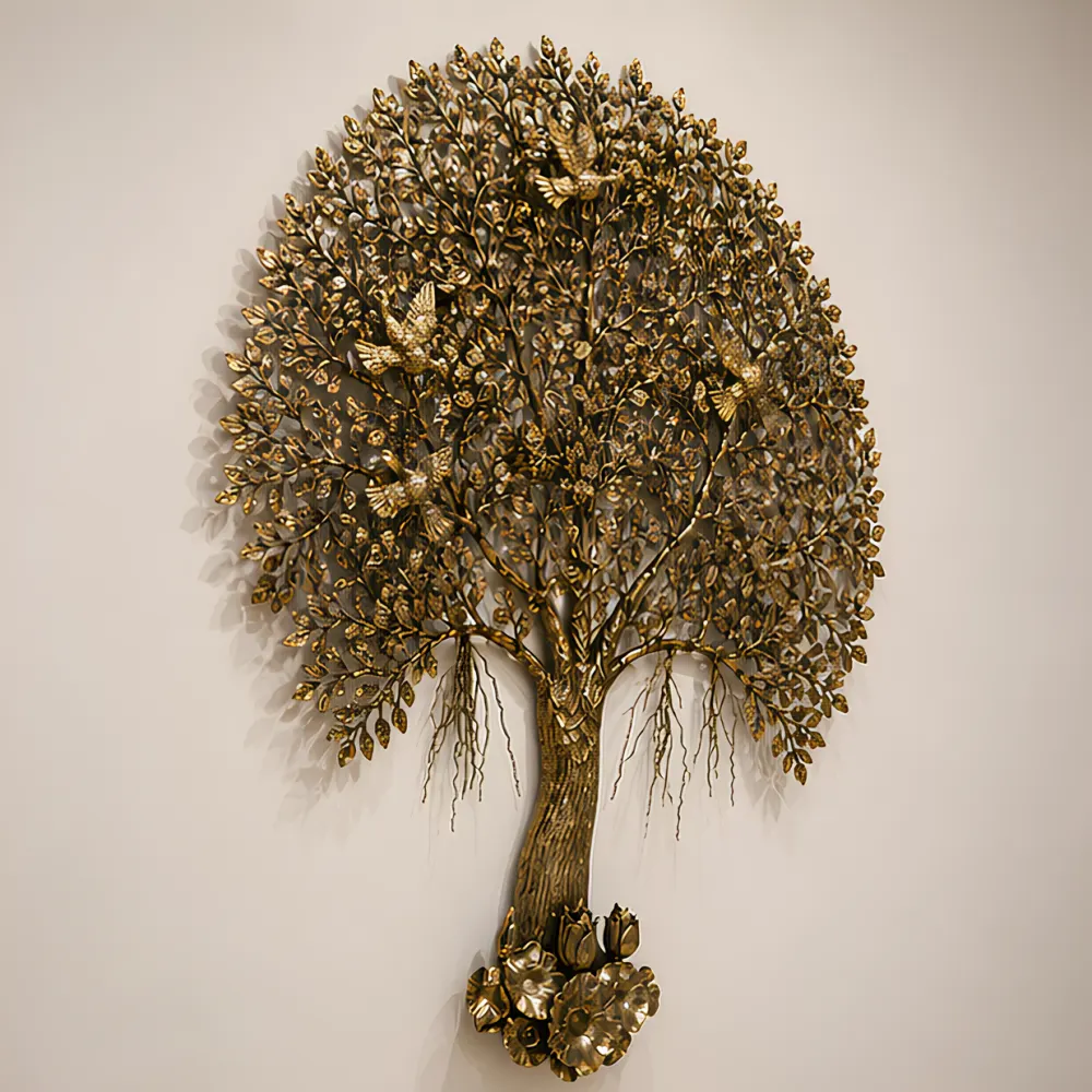5 Feet Brass Kalpavriksha Tree of Life Wall Decor – Handcrafted Luxury Vastu Wall Art product image