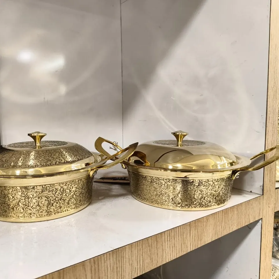63-Piece Premium Brass Dinner Set with Wooden Gift Box product image