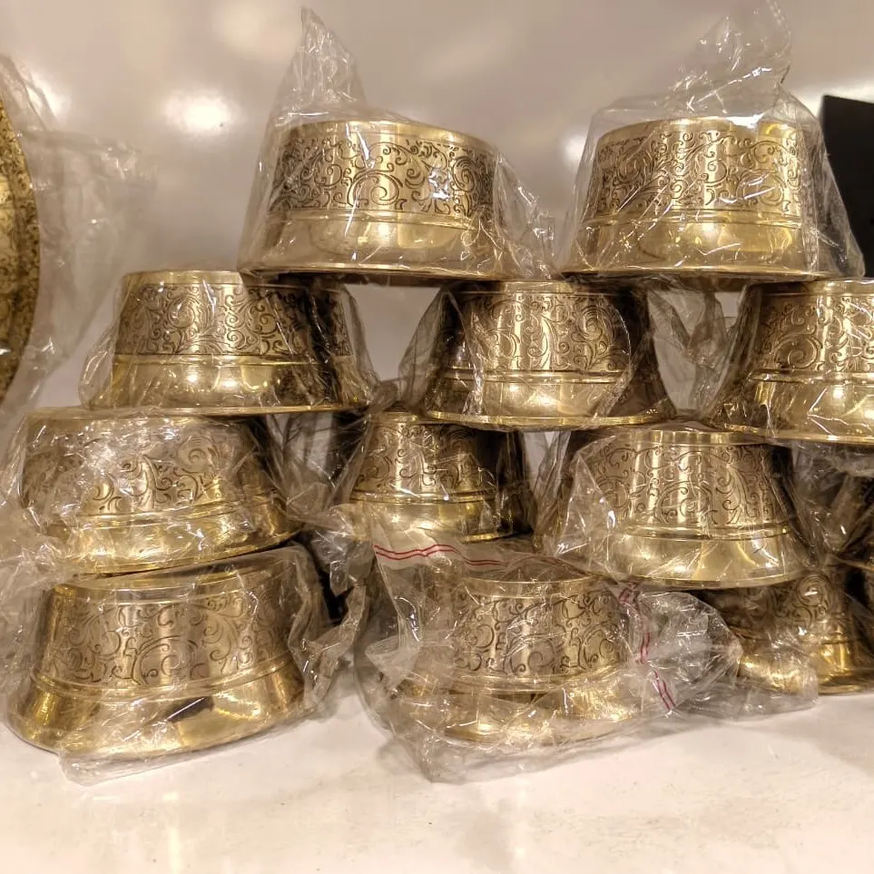 63-Piece Premium Brass Dinner Set with Wooden Gift Box product image